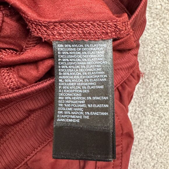 The North Face Aphrodite 2.0 Capri Pants Womens Medium Red Ruched Outdoor Hiking - Picture 7 of 15